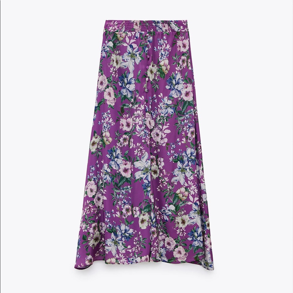 Zara floral print skirt - Picture 3 of 7